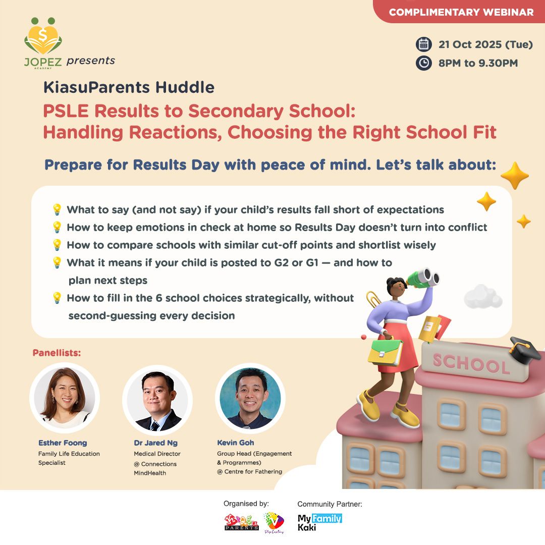 KiasuParents Huddle Webinar: PSLE Results, Choosing Secondary School 2025