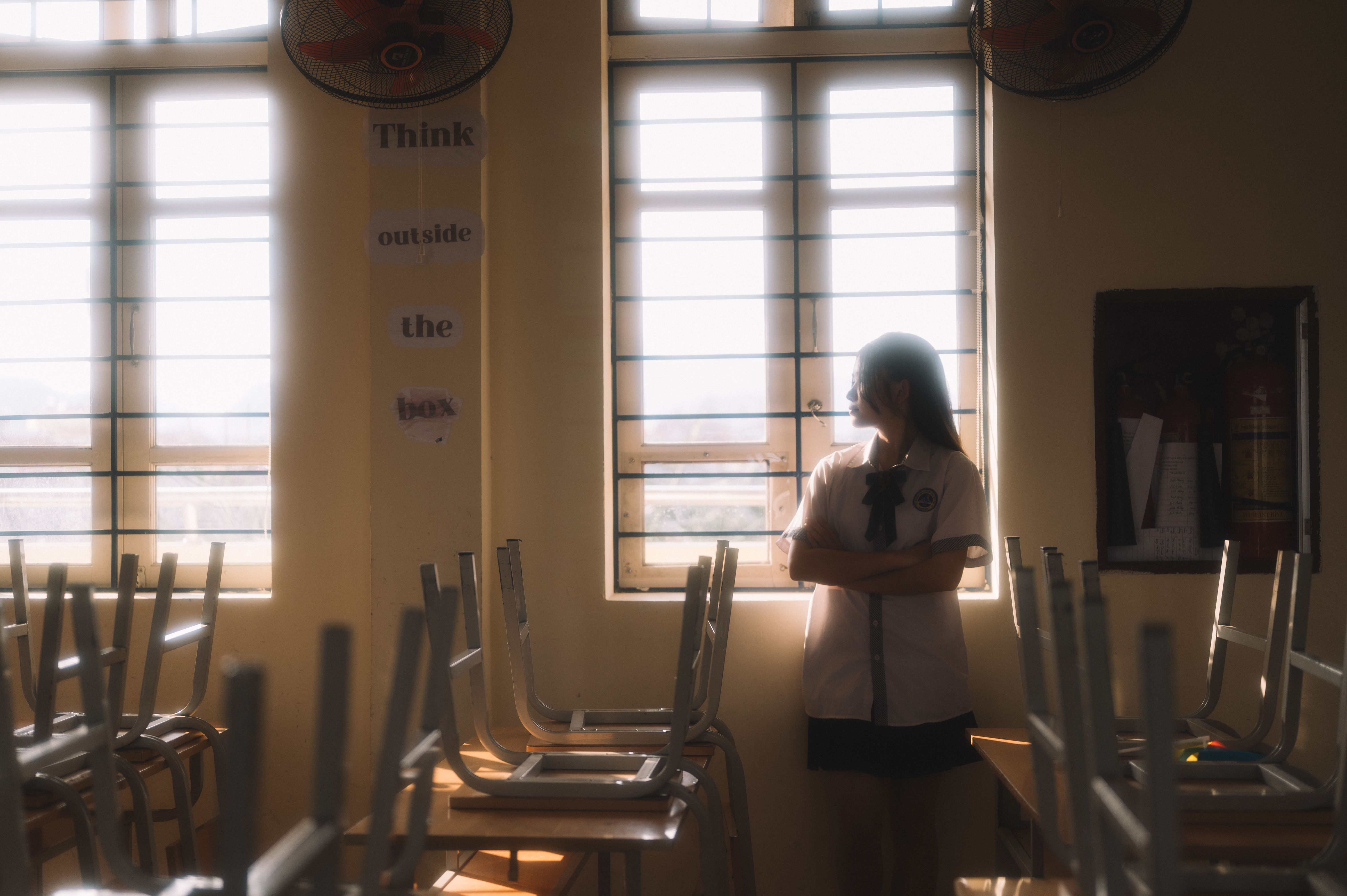 teen in classroom